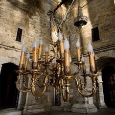 Antiker Kronleuchter Messing